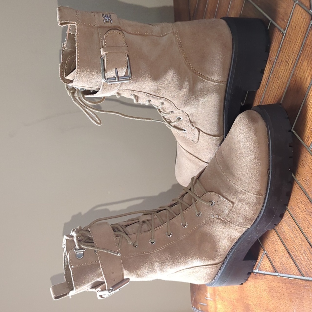 Sam Edelman suede fashion junip combat boots